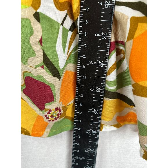 Cato smocked flowy 3/4 length sleeve multicolored top, size 22 - Picture 8 of 10